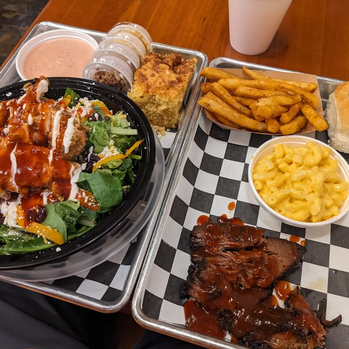 Chicken Salad and Smoked Brisket
