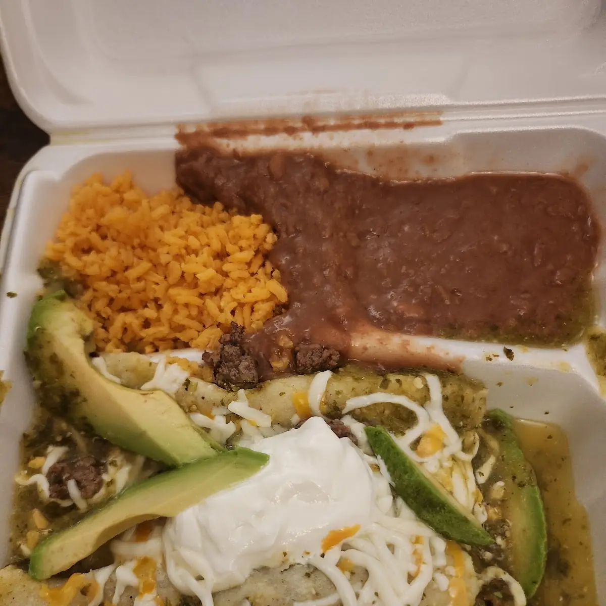 Enchilada Plate with Green Sauce