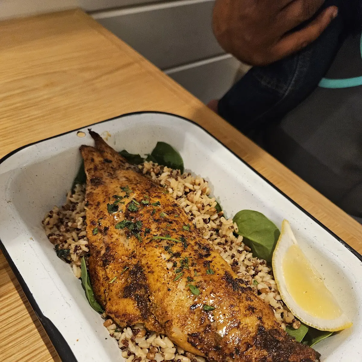 Fish with Quinoa and Brown Rice