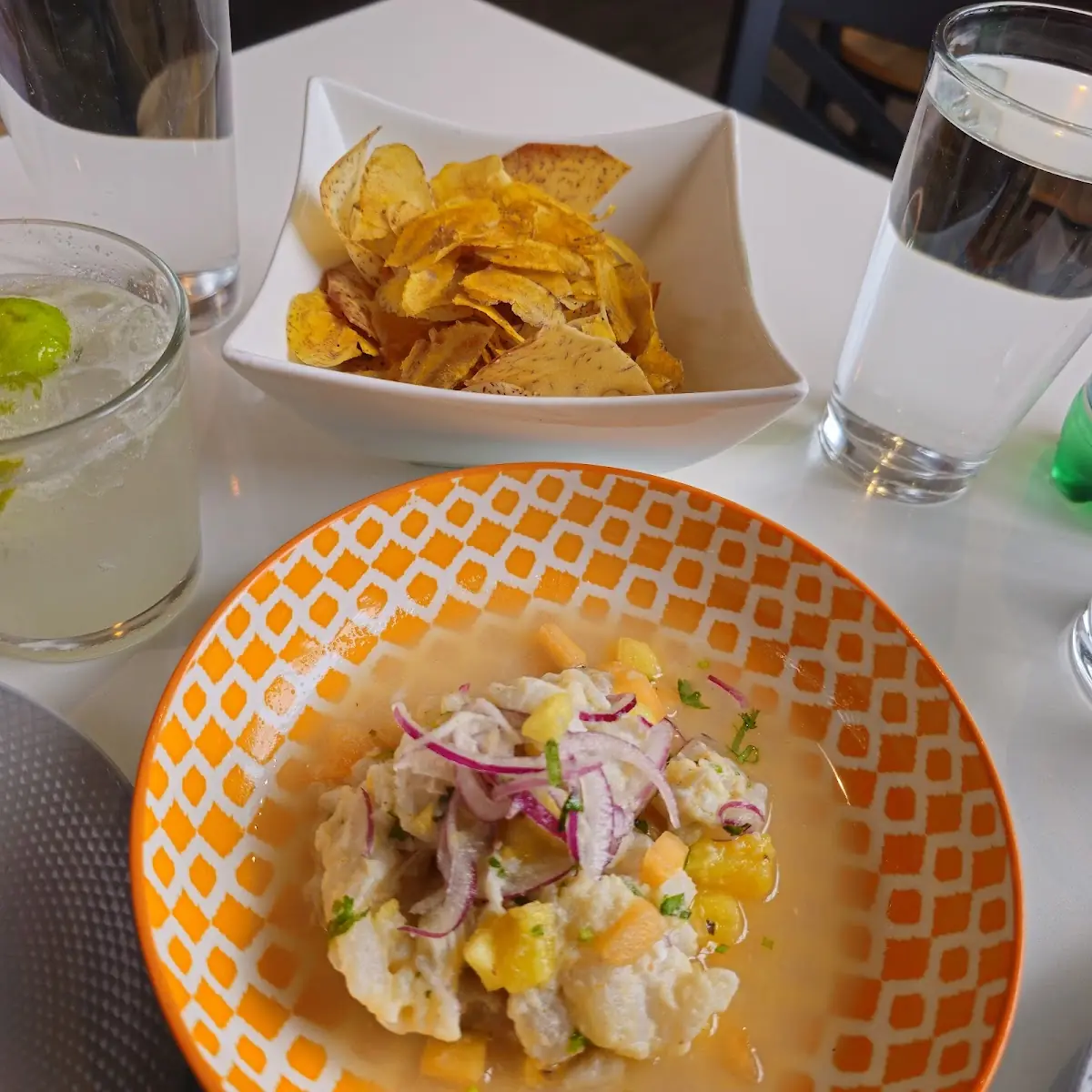 Local Fish Ceviche with Pineapple Mango Cantaloupe Fragrant Citrus
