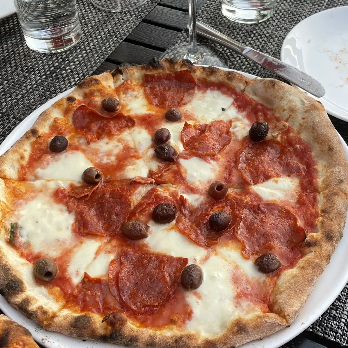 Fired Tomato Mozzarella Basil Pizza