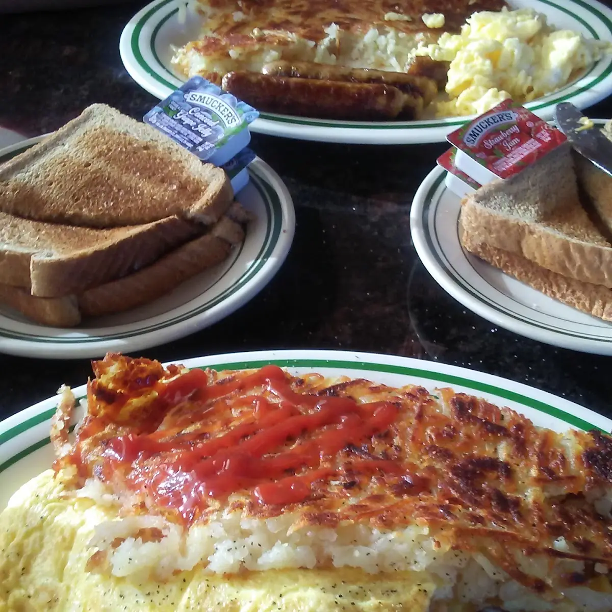 Corned Beef & Cheese Omelette