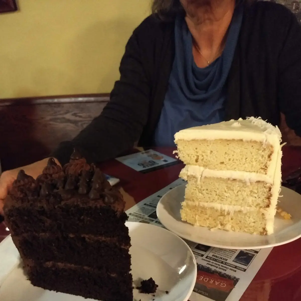 Double Chocolate Cake and Coconut Vanilla Cake