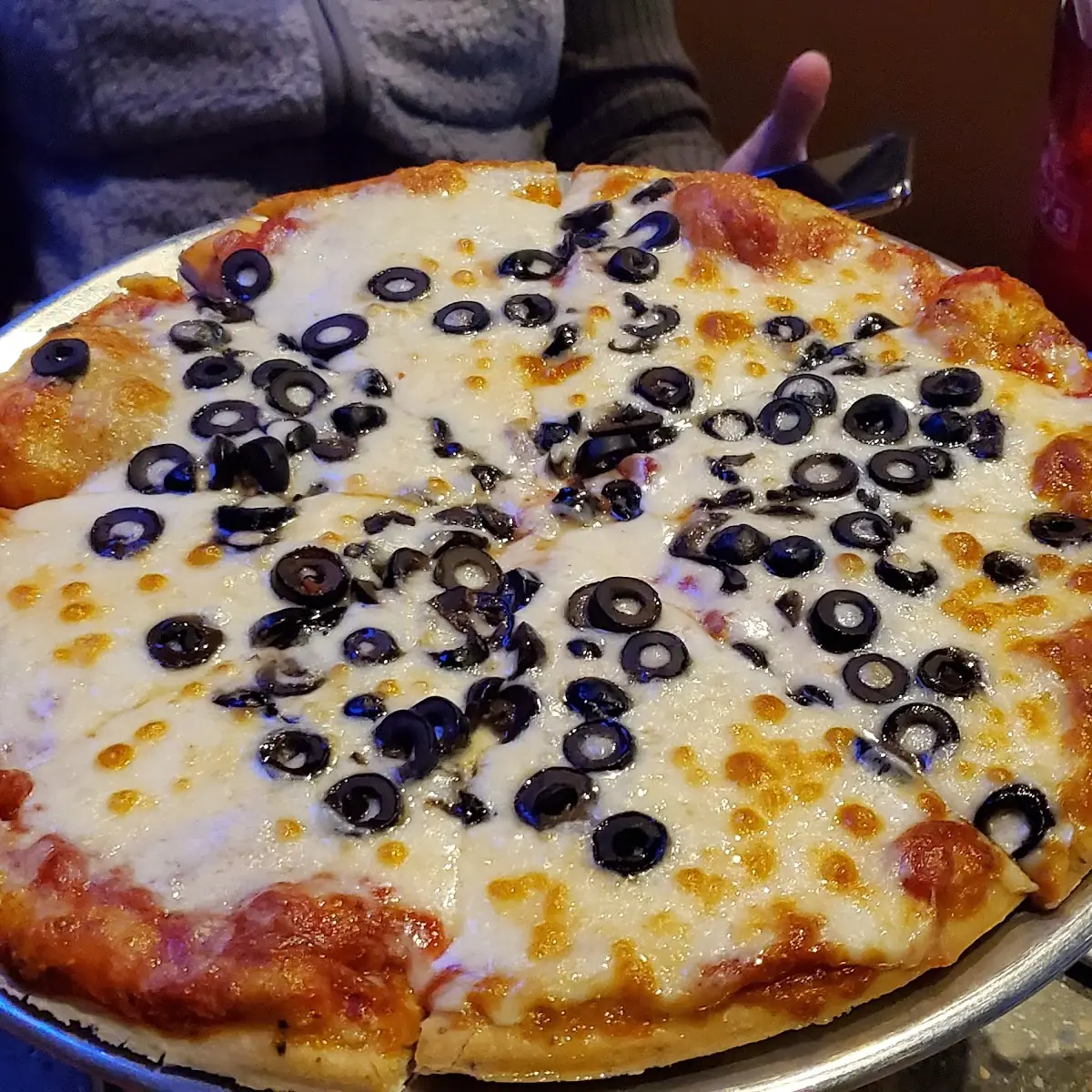 Triple Cheese Pizza with Olives