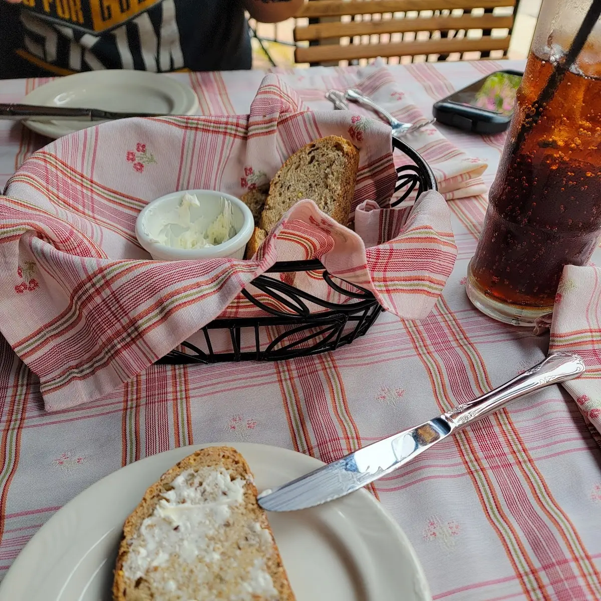 Bread Basket with Cheese and Butter
