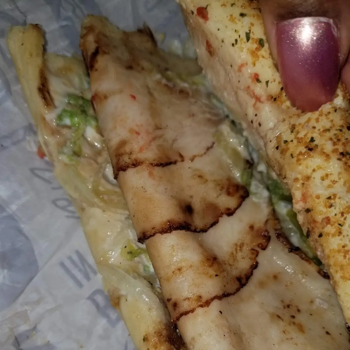 Chicken Bacon and Cheddar Sub