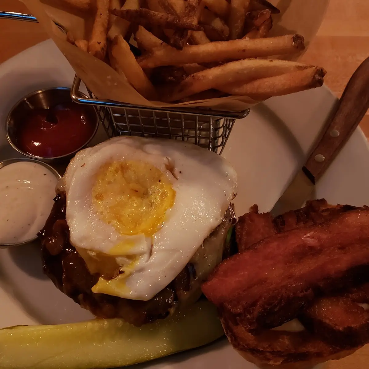 Bacon Cheeseburger with Avocado & Egg