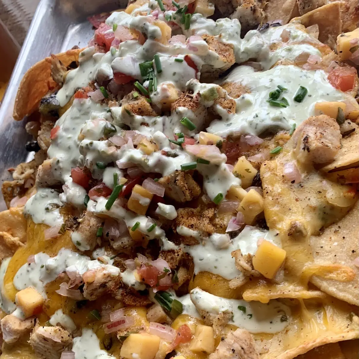 Island Blackened Grilled Chicken Nachos