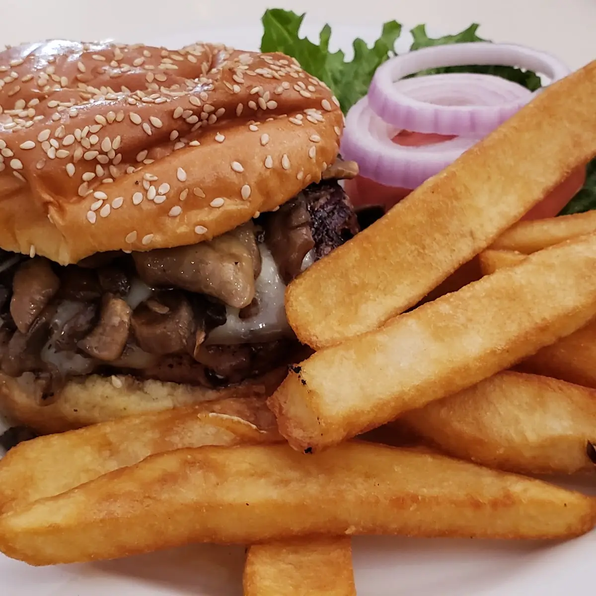 Mushroom Swiss Burger