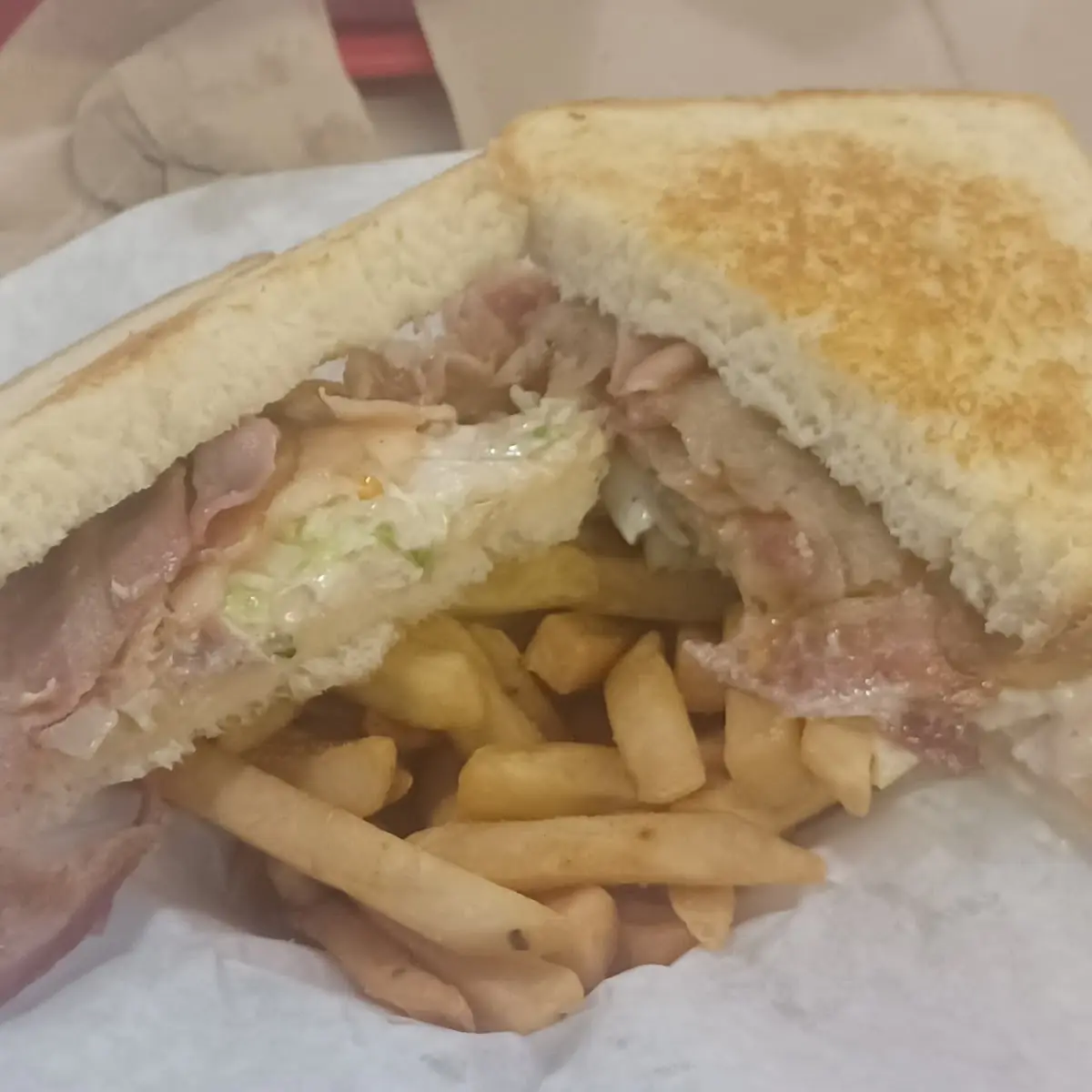 Grilled Ham & Cheese with Fries