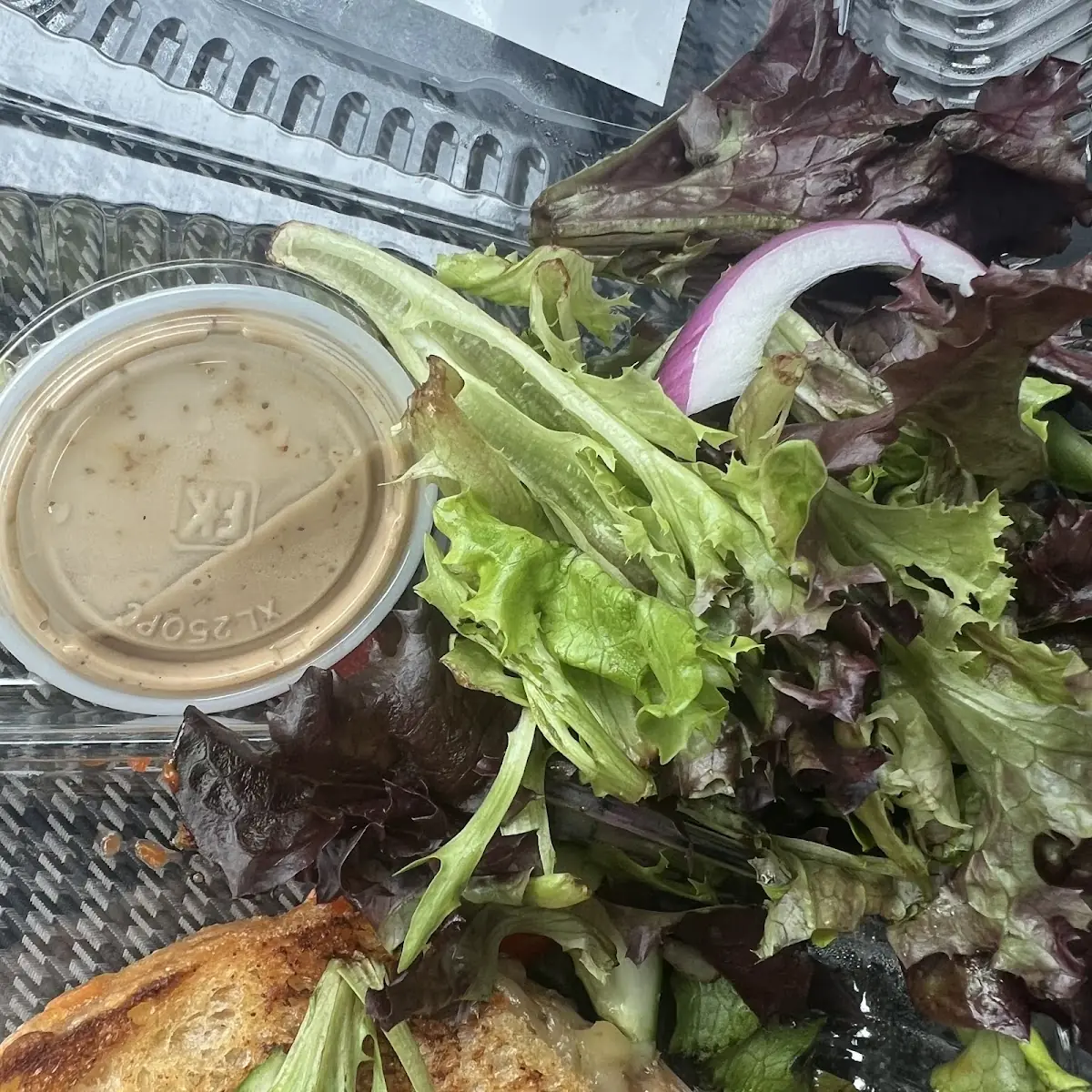 Side Salad with Creamy Balsamic Dressing