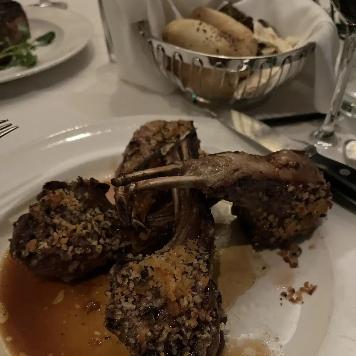 Roasted Lamb Chops and Steak