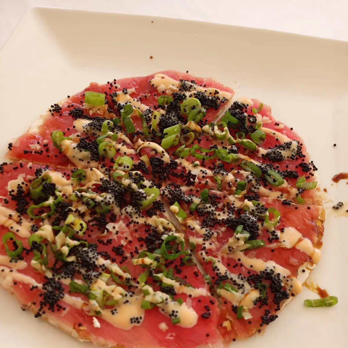 Tuna Sashimi Pizza