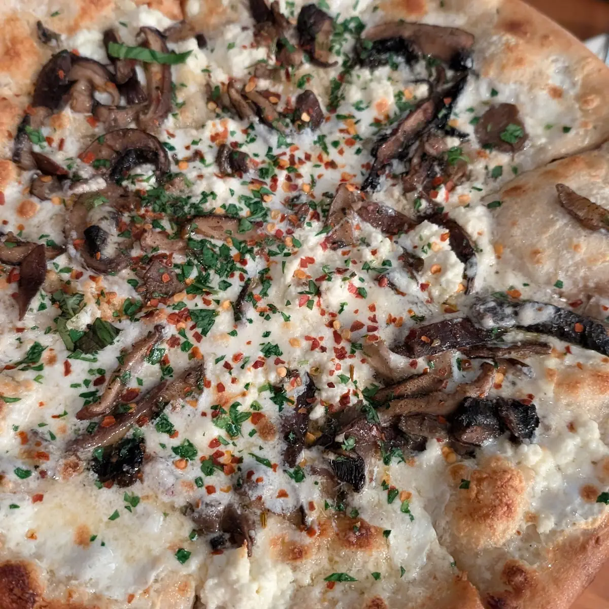 Mushroom Pizza with Fresh Herbs