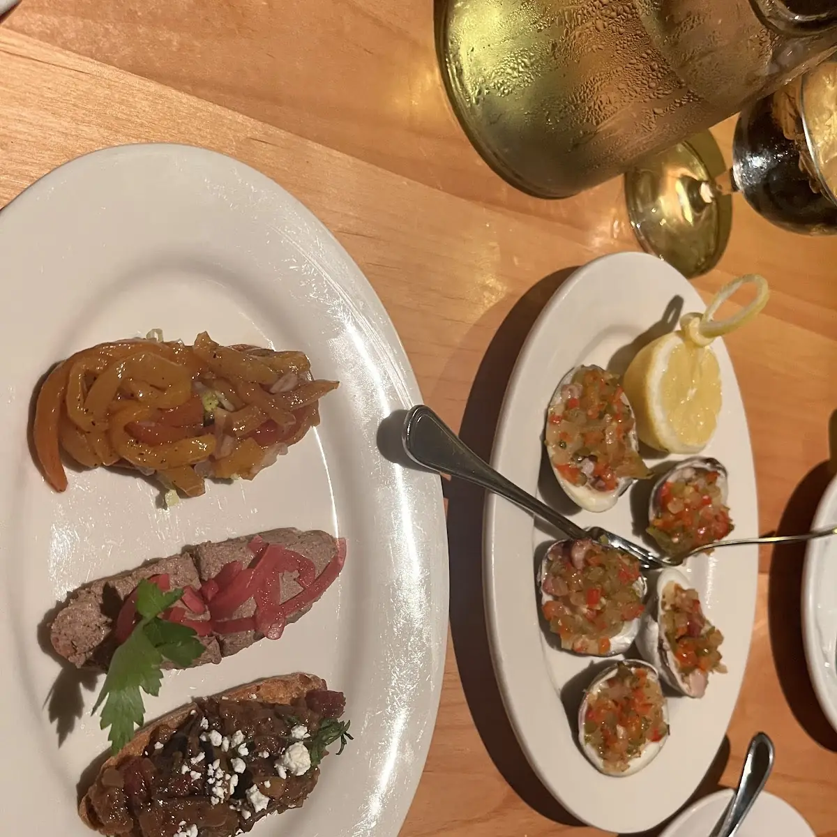Crostini Sampled and Clam Casino