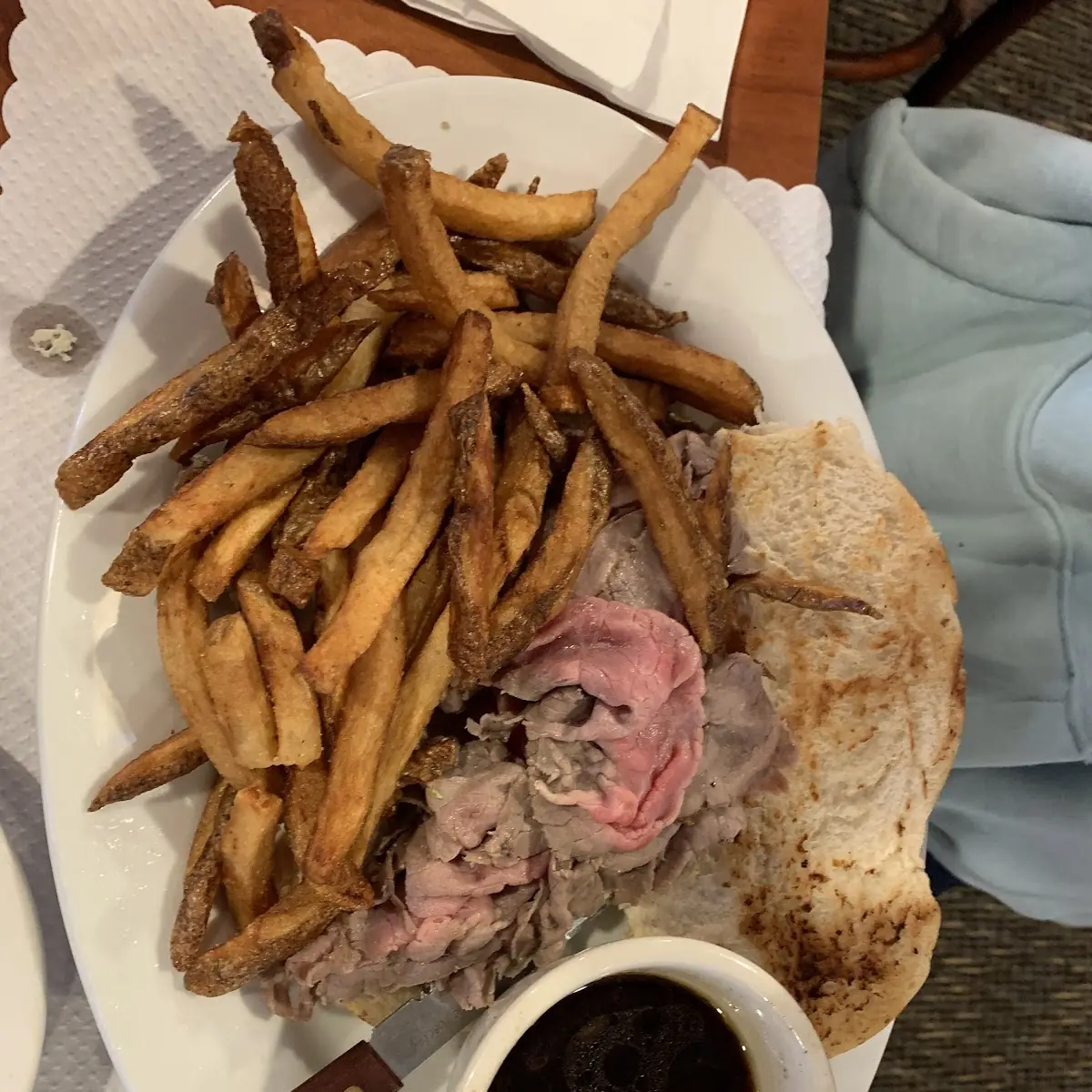 Hot Roast Beef with Brown Gravy Sandwich
