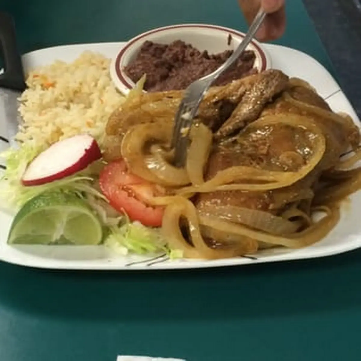 Bistec Encebollado Steak with Onions