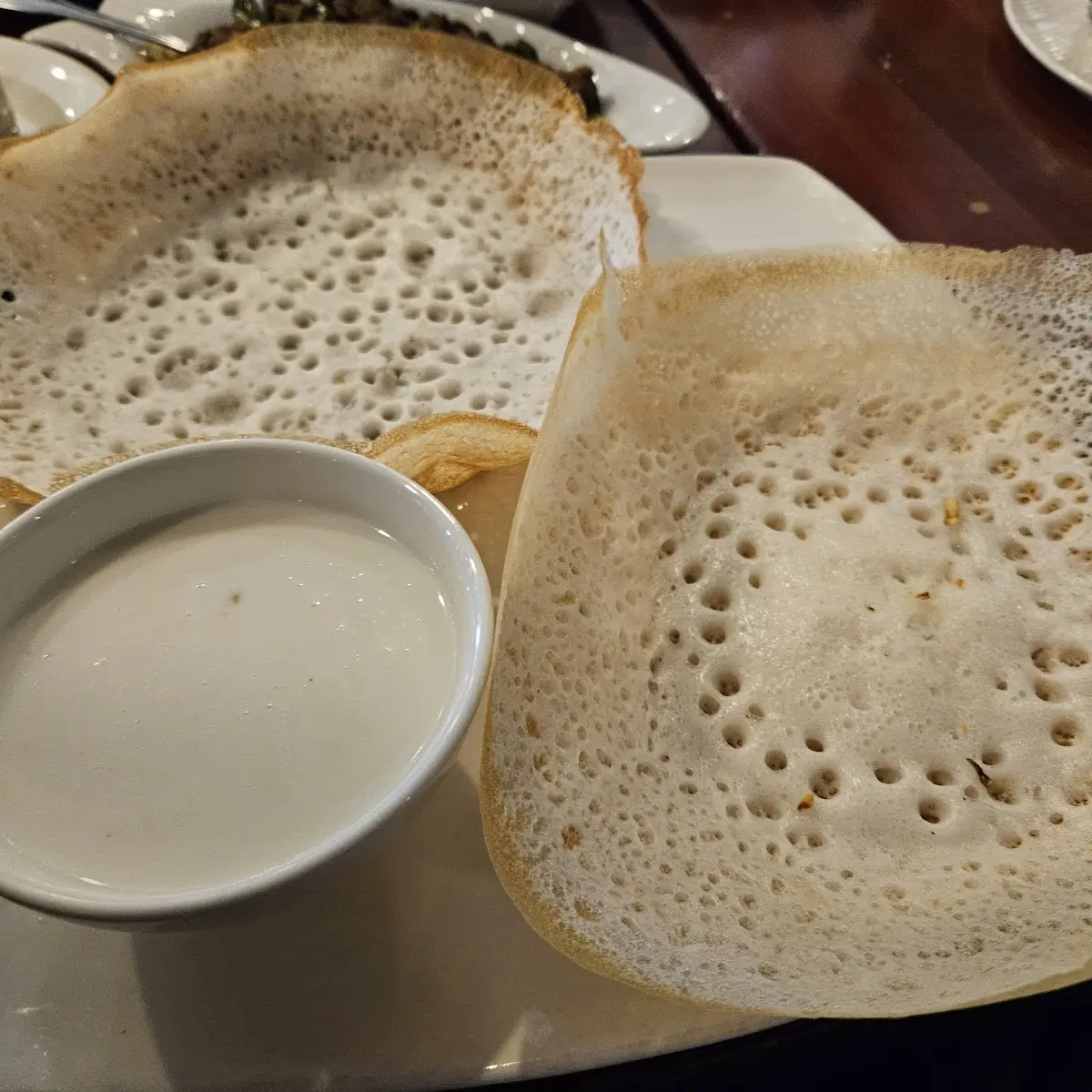 Aappam with Coconut Milk