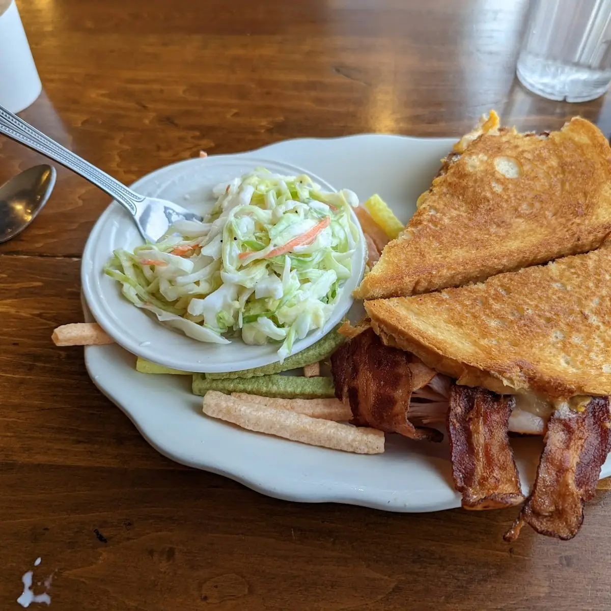 Turkey Bacon Cheddar with Coleslaw