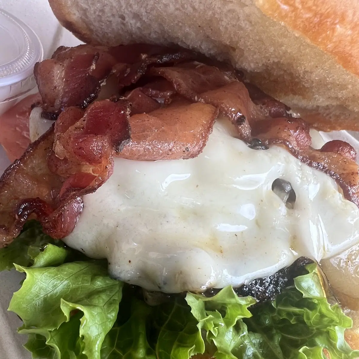 And Bacon Swiss Burger
