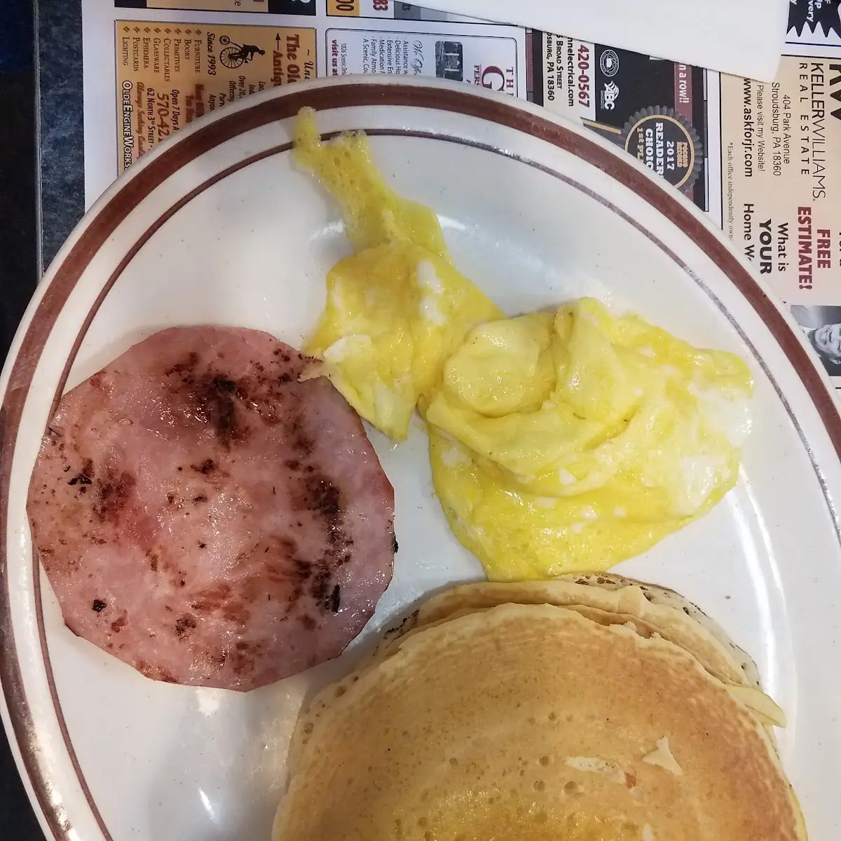 Pancake Ham and Eggs Scrambled Egg