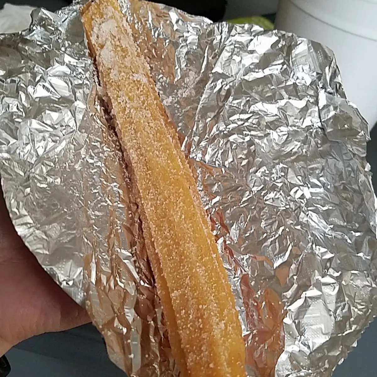 Churro Filled with Strawberry Jam
