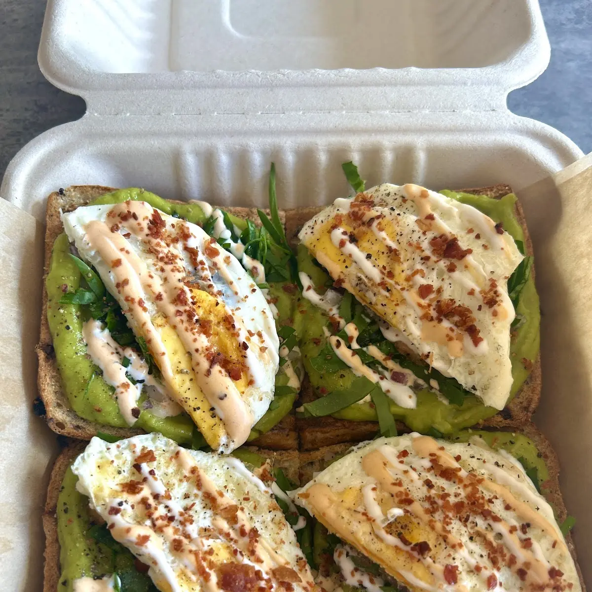 Mini Box Avocado Open Toast