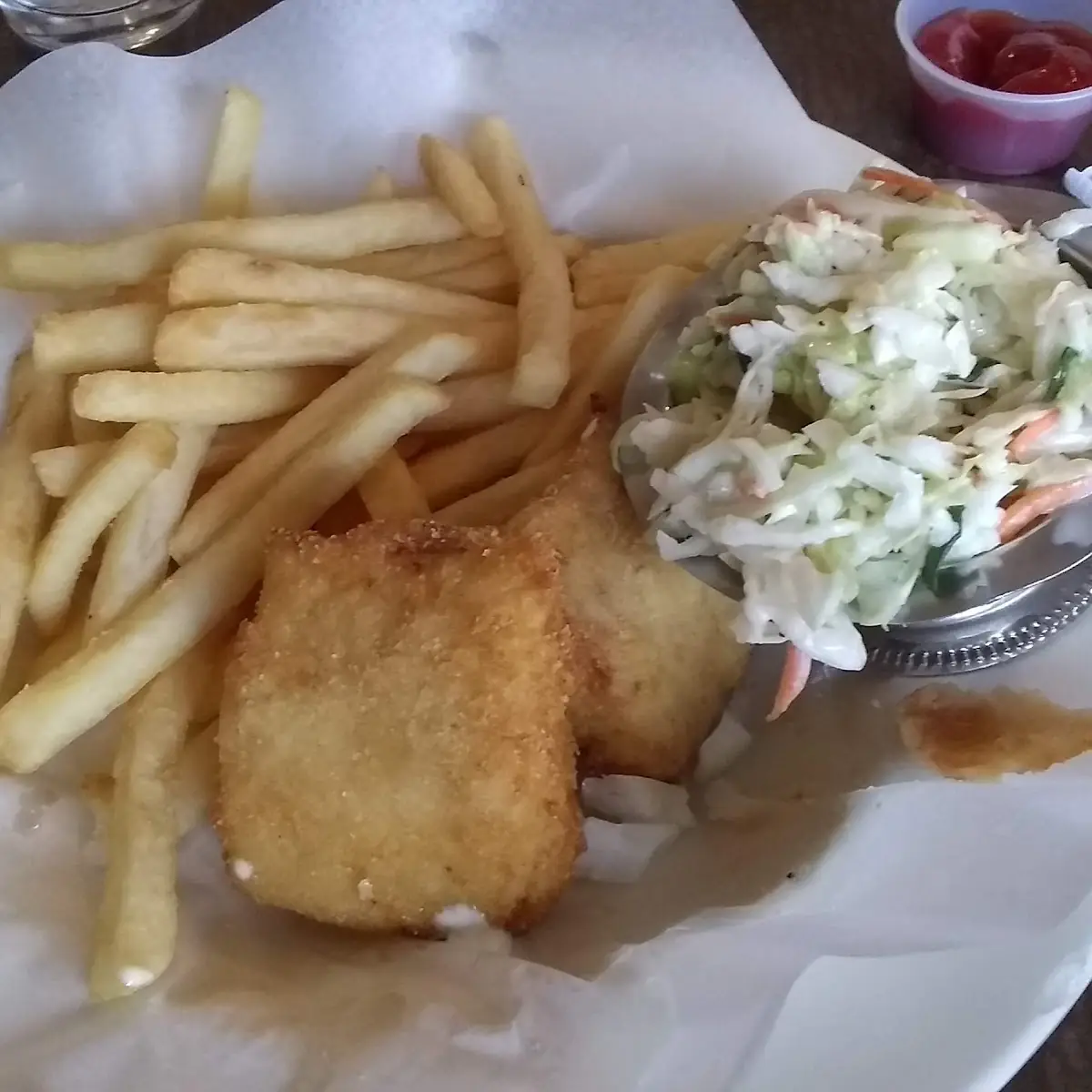 Two Crab Cakes and Fries