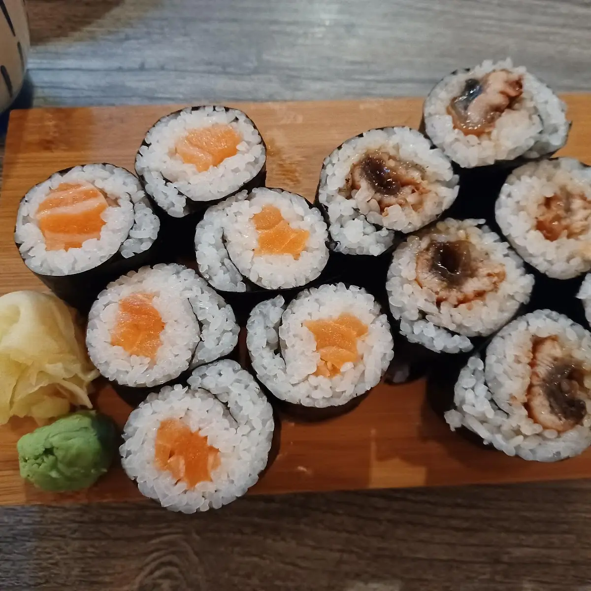 Fresh Salmon Roll Eel Roll