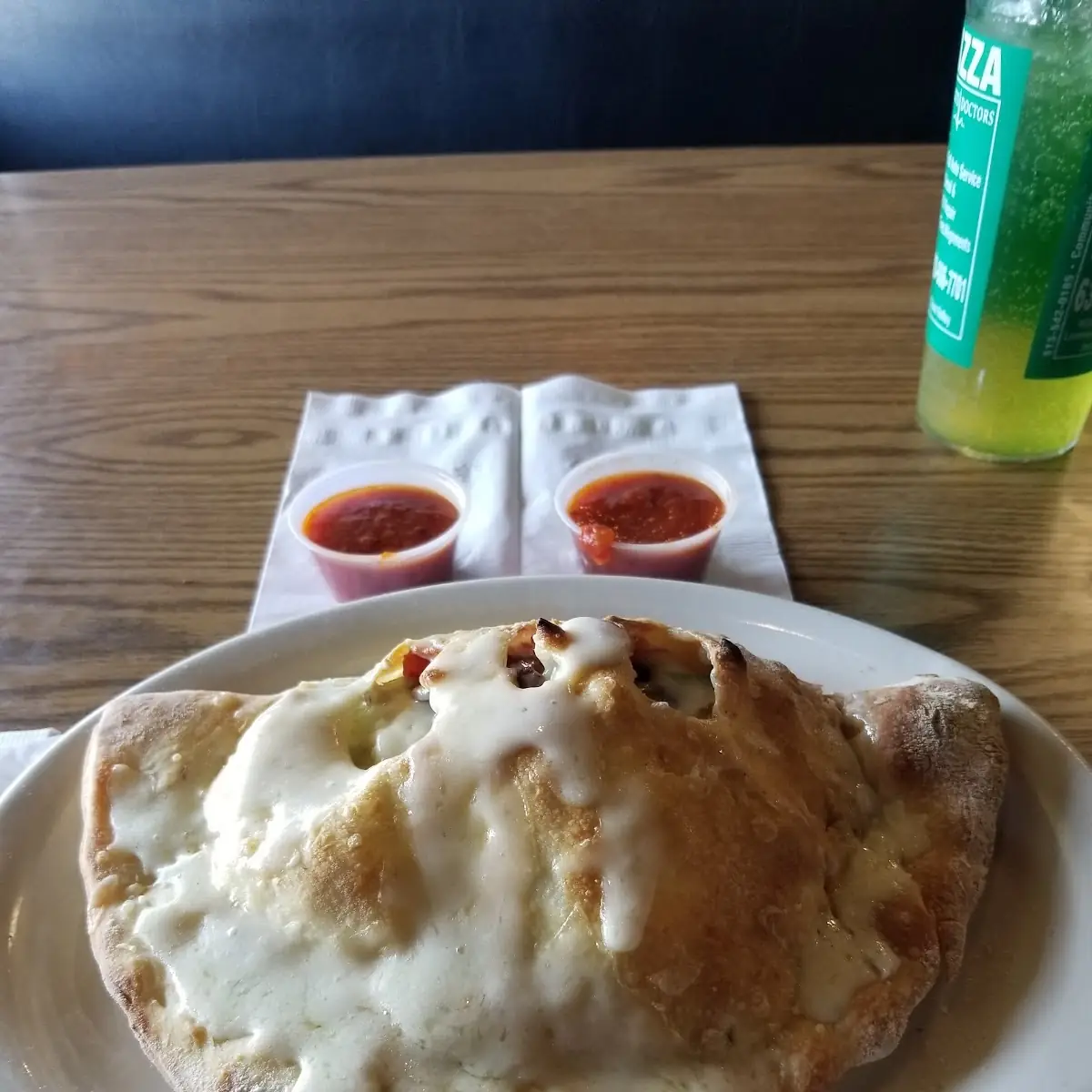 Calzone Special with Added Cheese on Top
