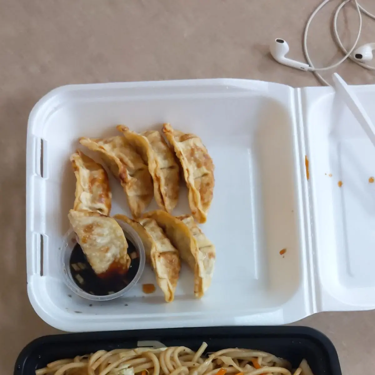 Lo Mein and Fried Dumplings