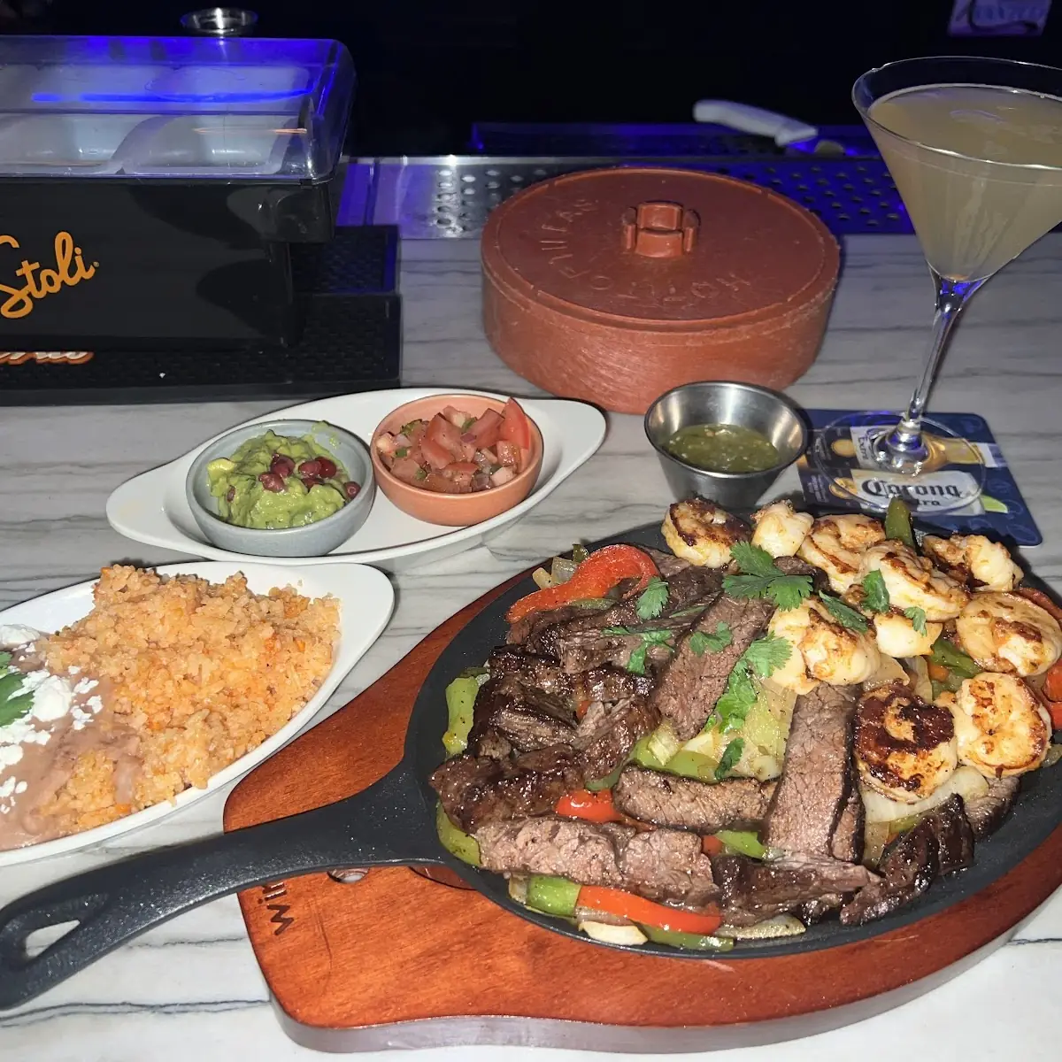 Steak and Shrimp Fajitas