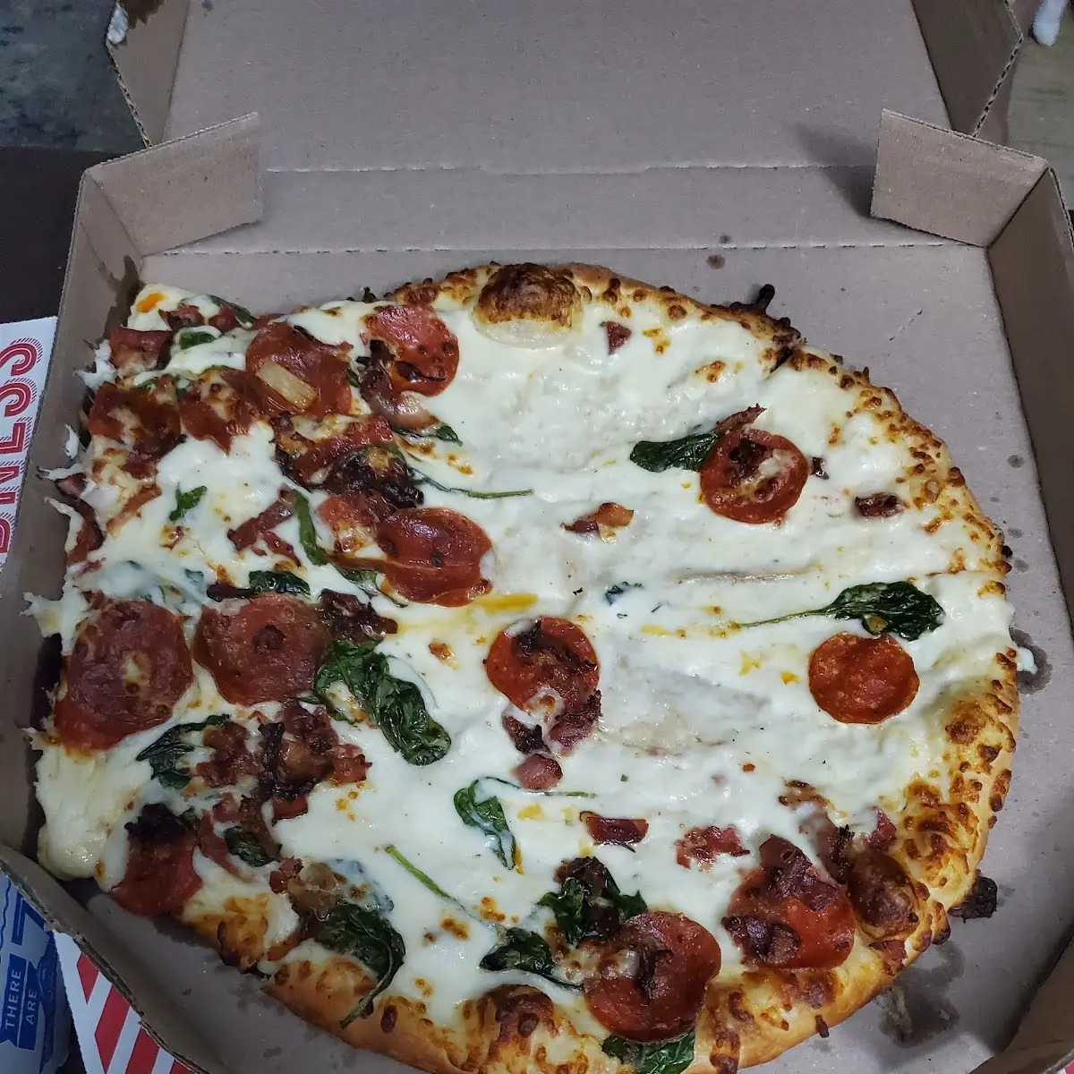 Pizza with Spinach