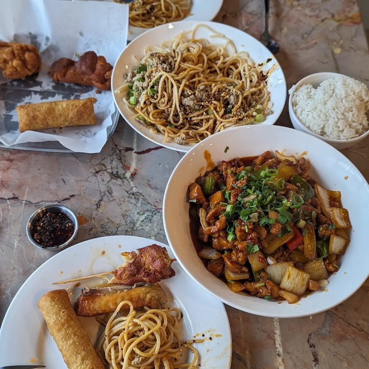 Dan Dan Noodles and Dry Pot Chicken