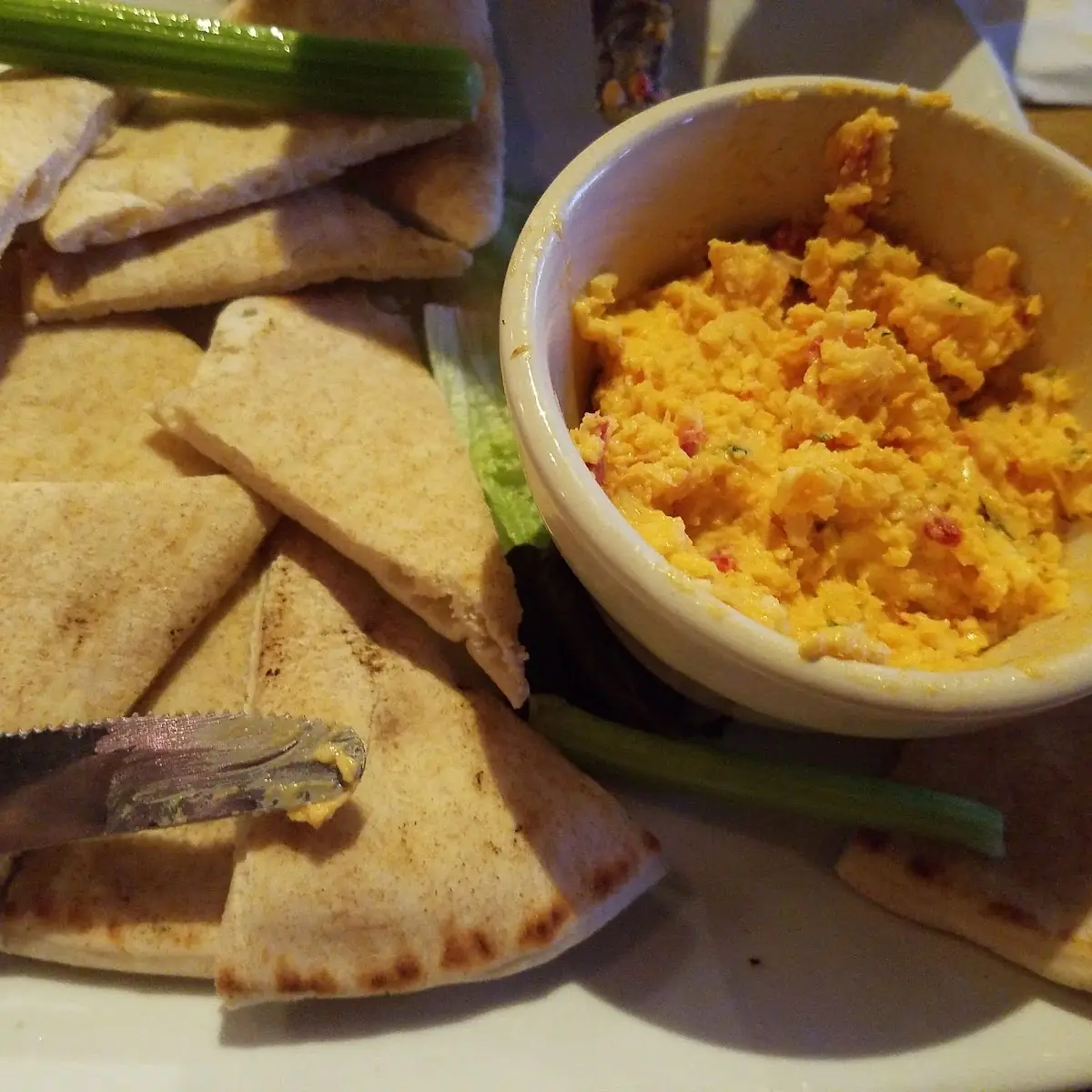 Home Made Pimento Cheese with Fried Green Tomatoes