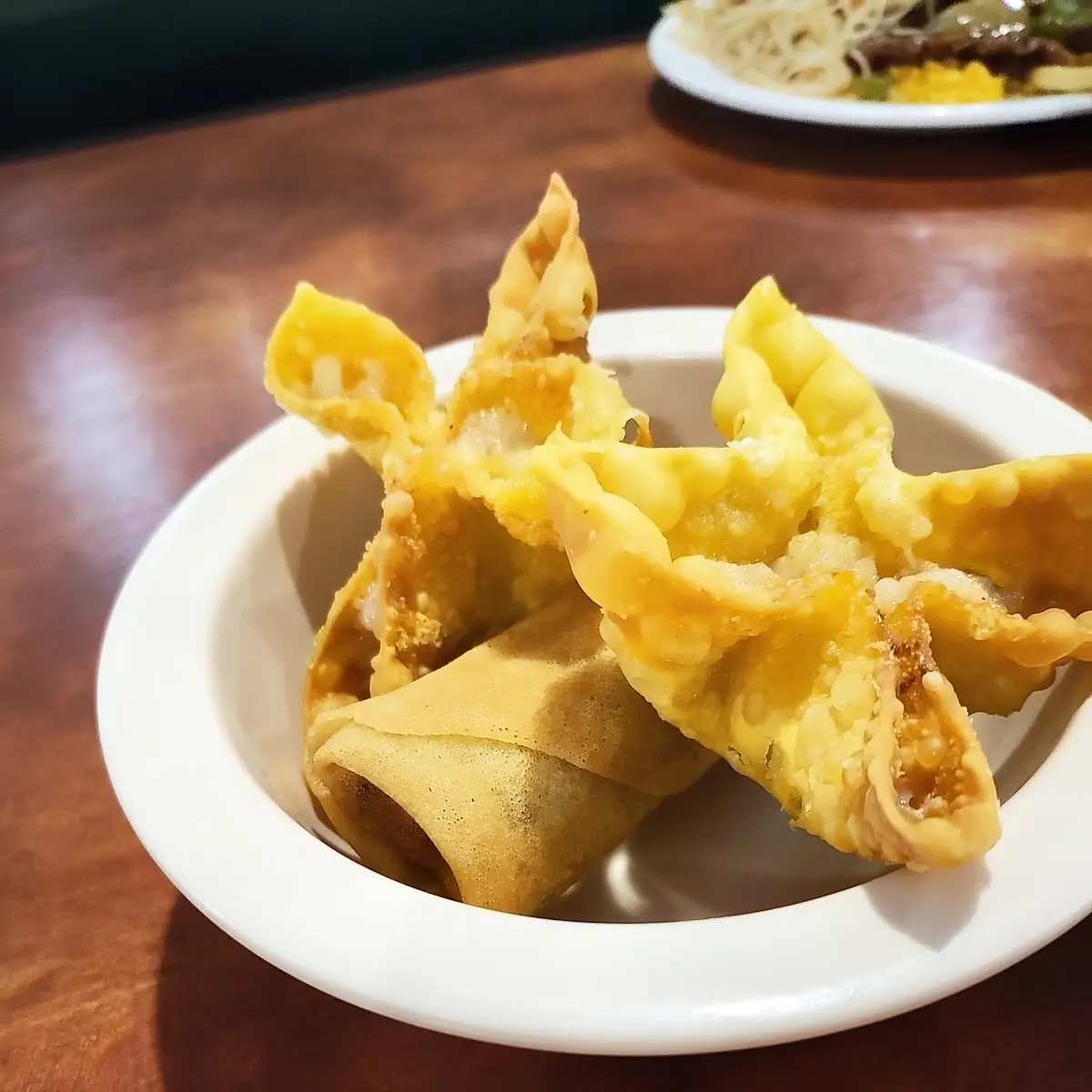 Crab Rangoon with Spring Roll