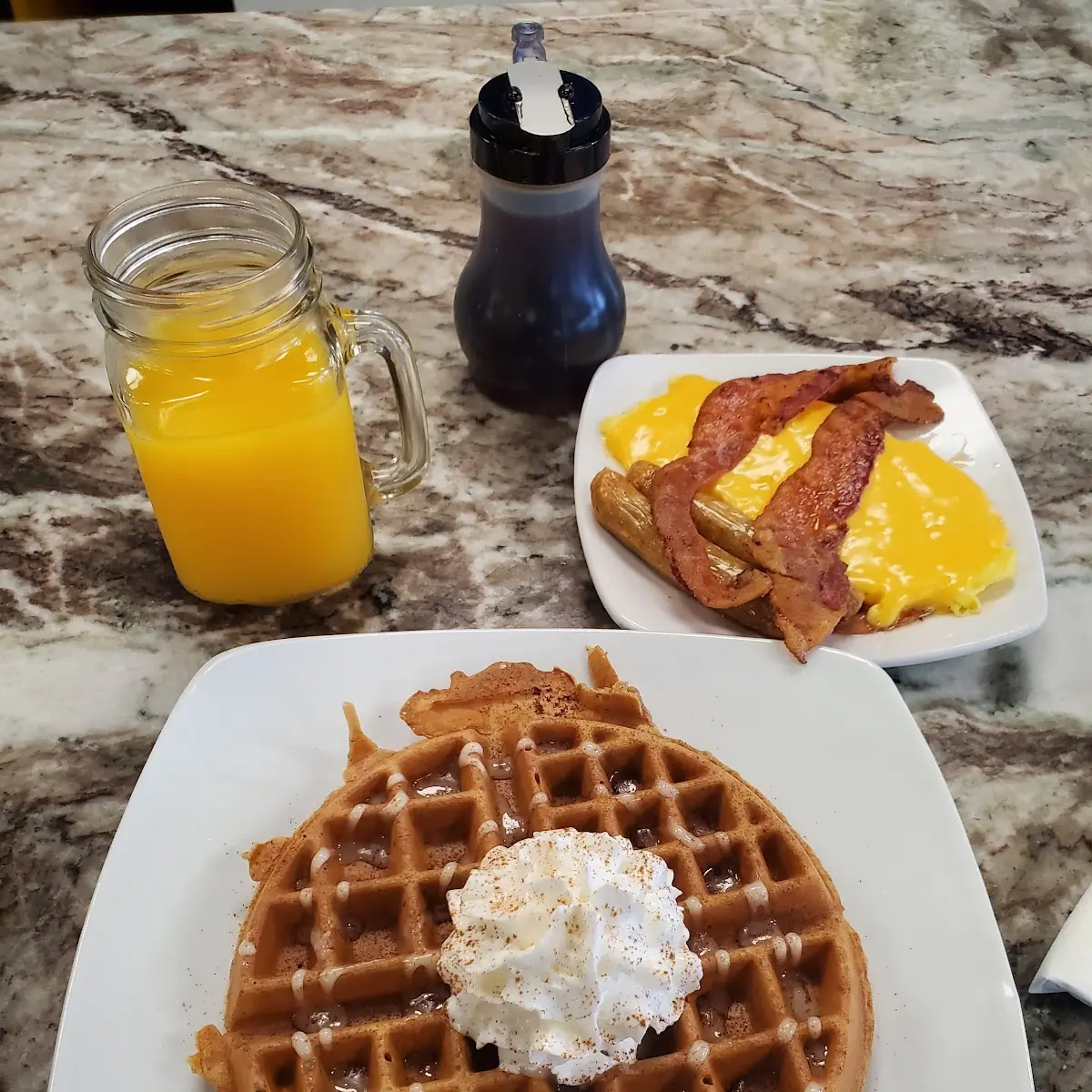 Cinnamon Roll Waffle Special