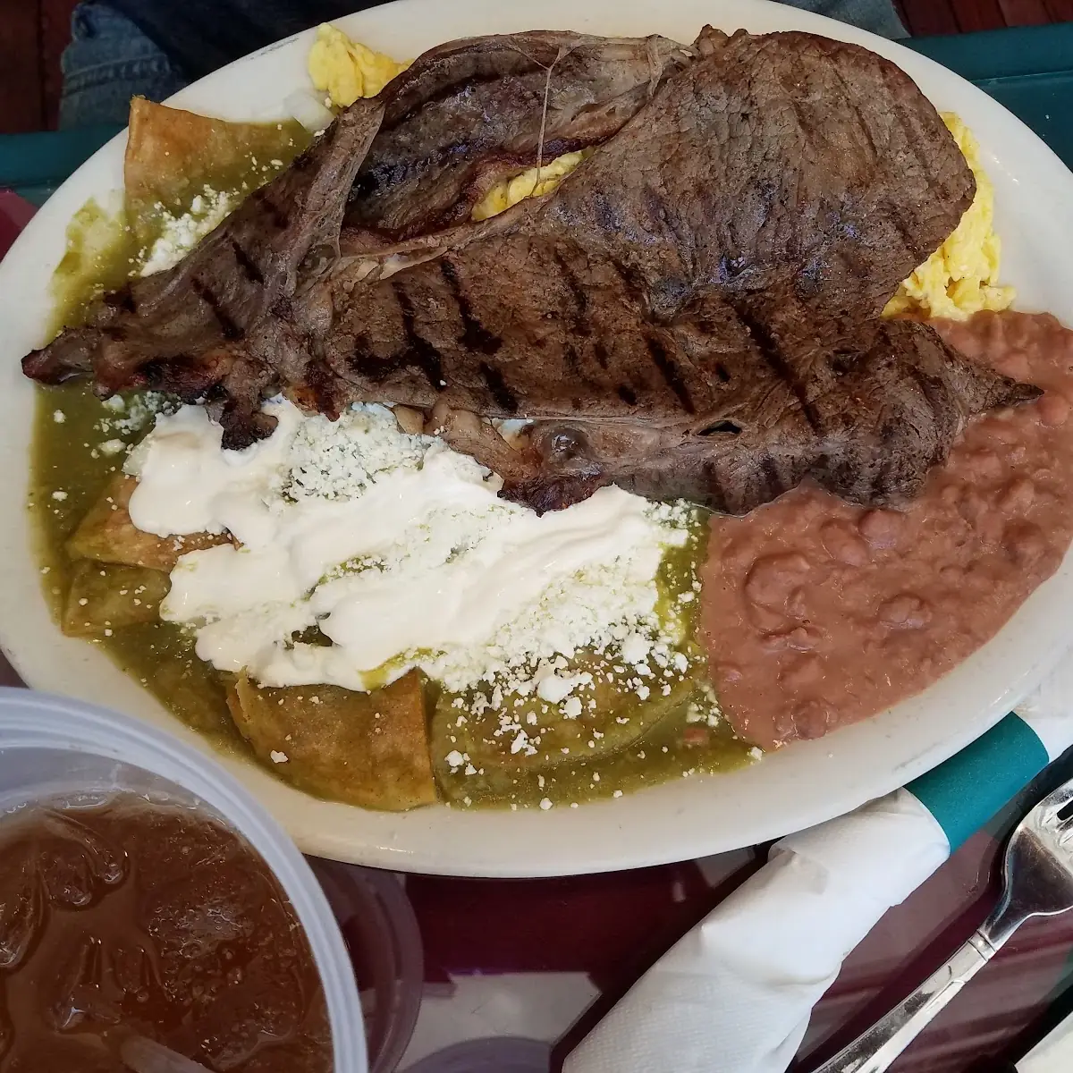 Enchiladas Verdes Con Bistec