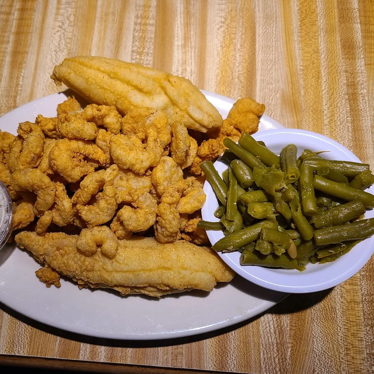 Flounder & Fried Shrimp