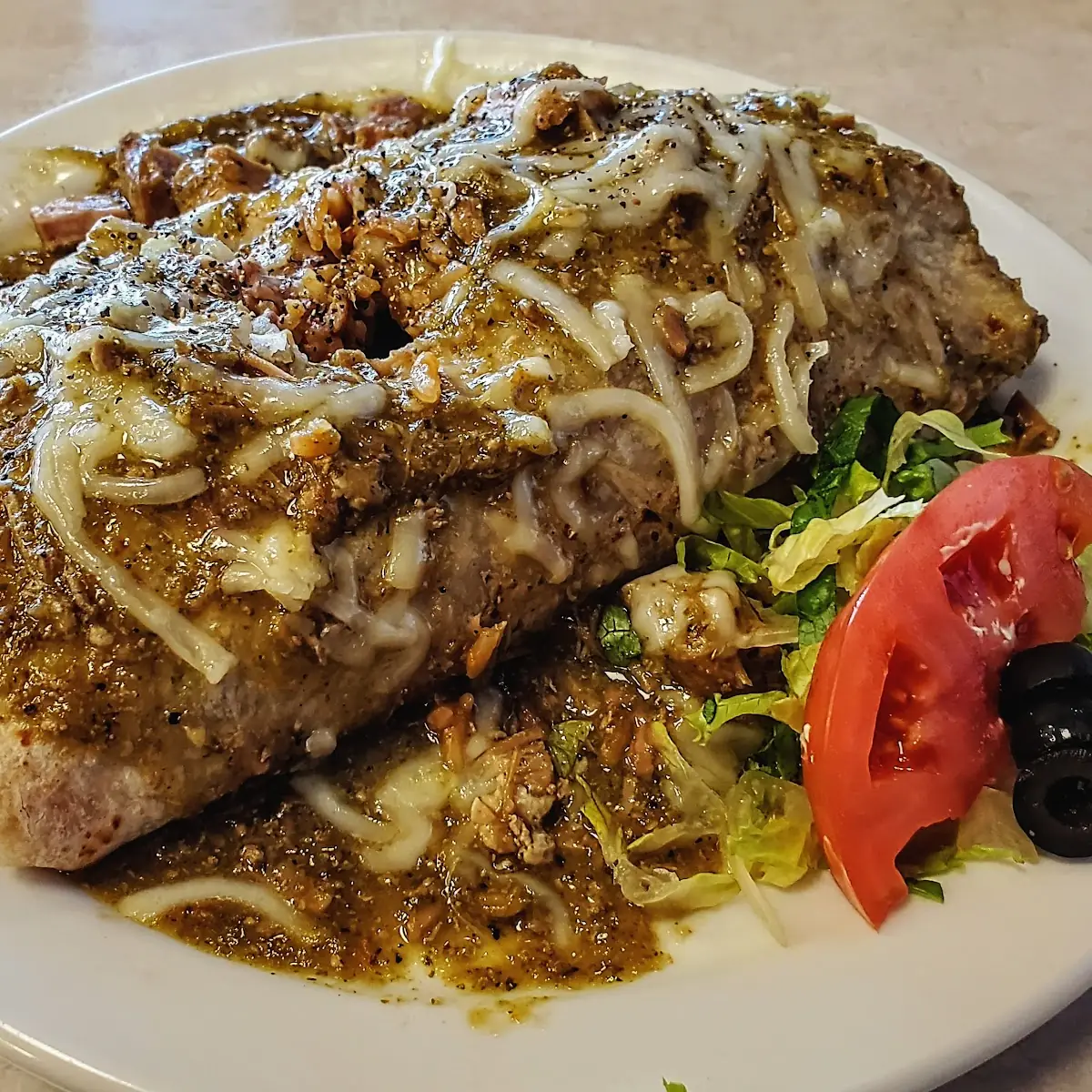 Chilie Verde Burrito Wet