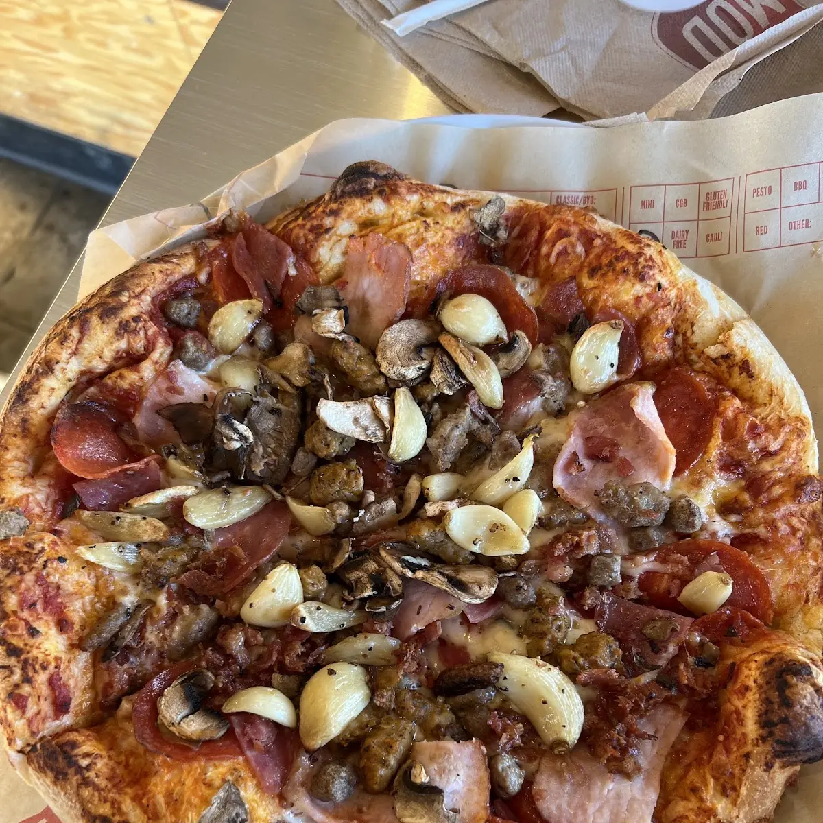 Meat Lovers with Mushrooms and Garlic