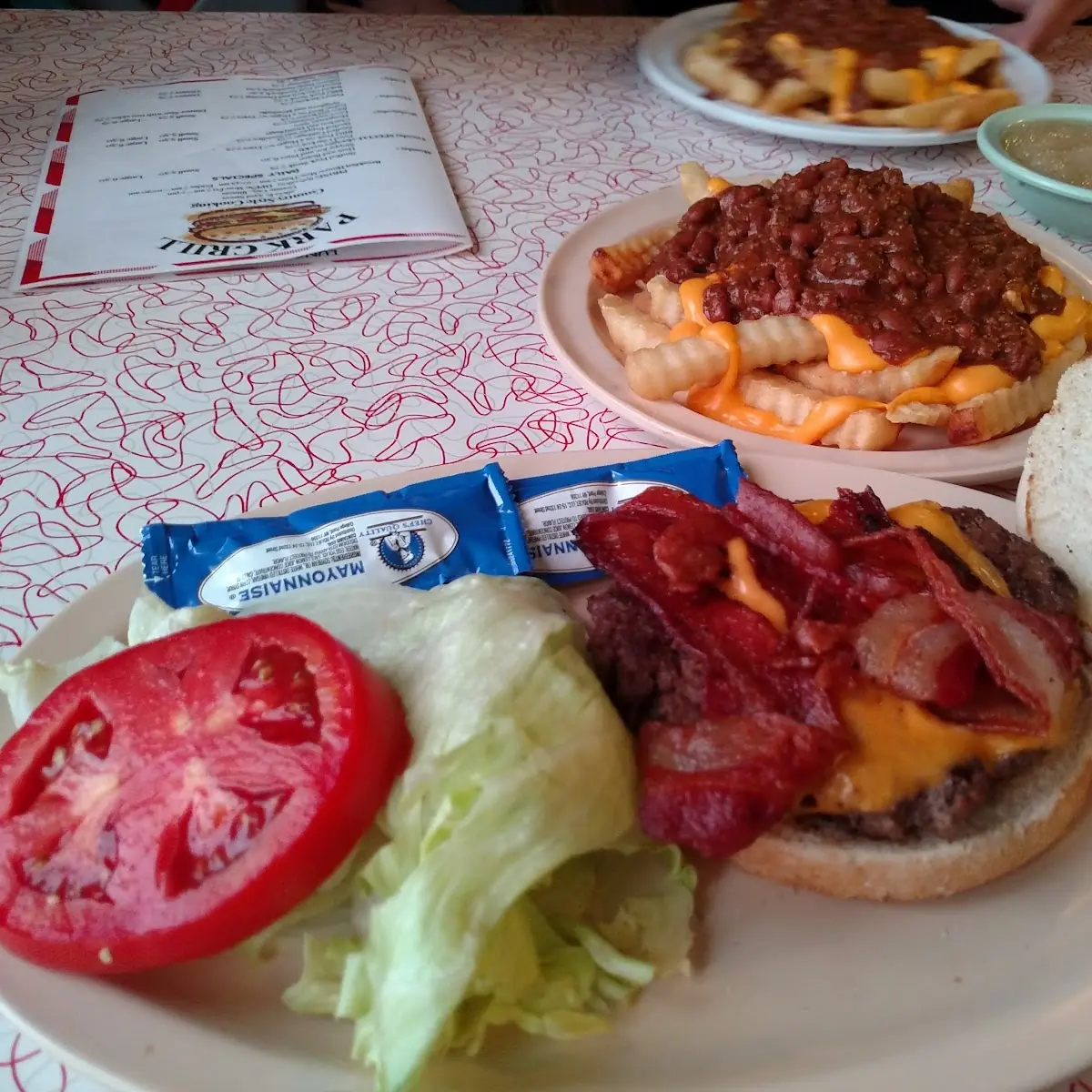 Bacon Cheeseburger with Chili Cheese Fries
