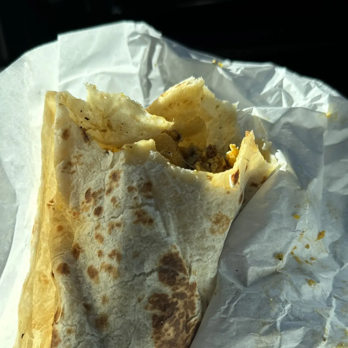 Burrito de Chorizo Con Chile Verde