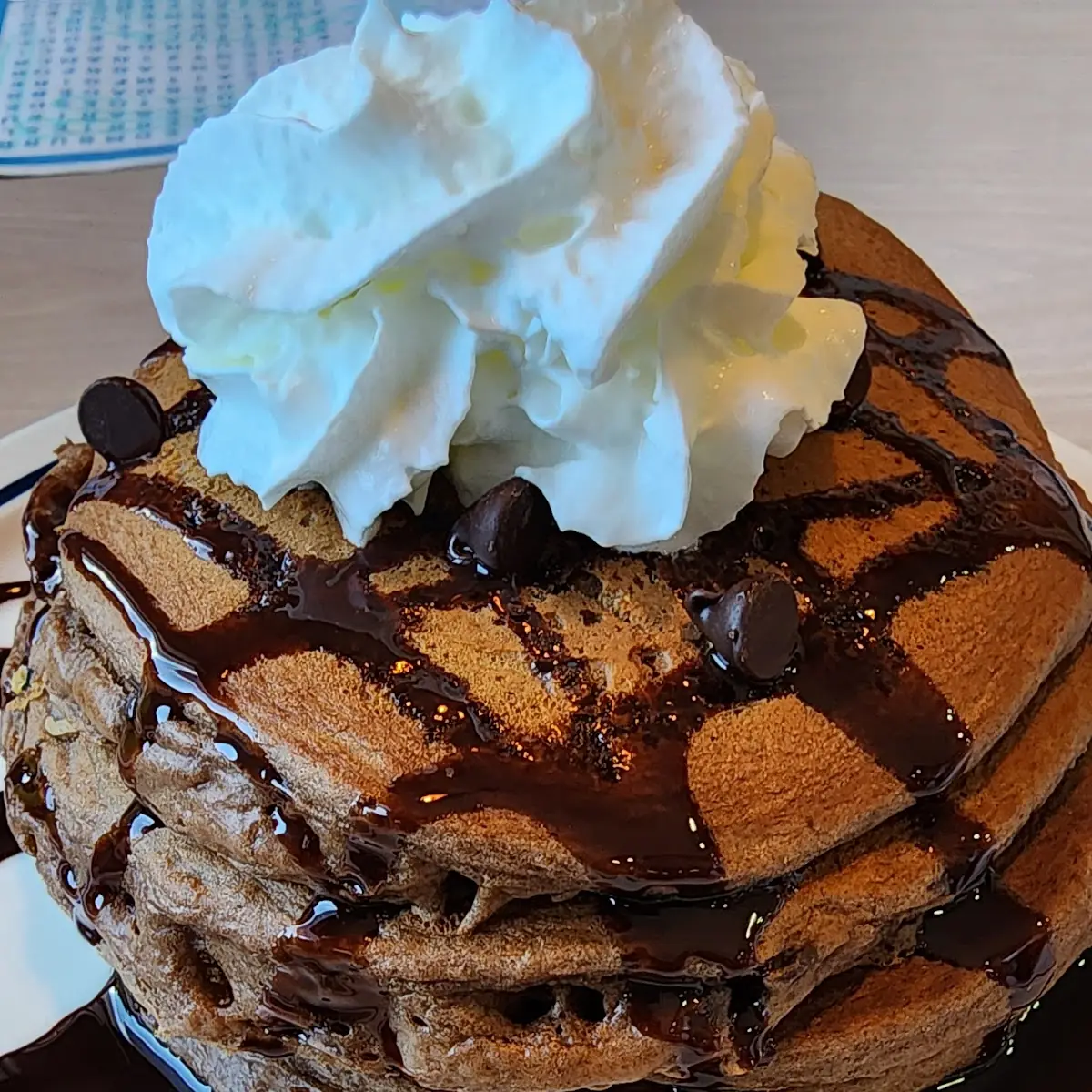 Belgian Dark Chocolate Mousse Pancakes