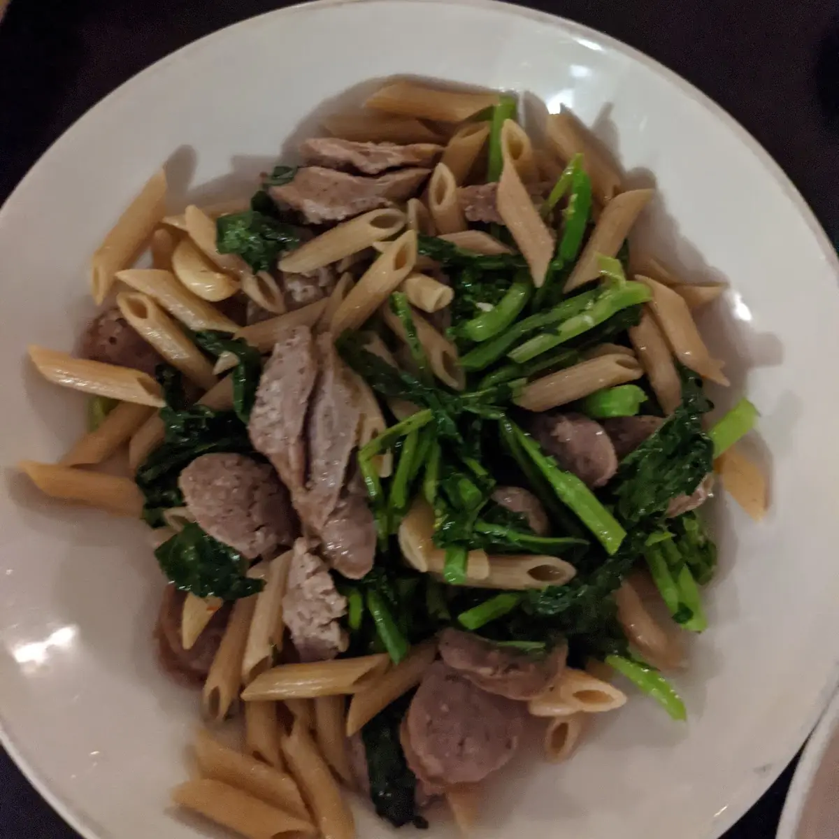 Roasted Garlic Pasta with Sausage