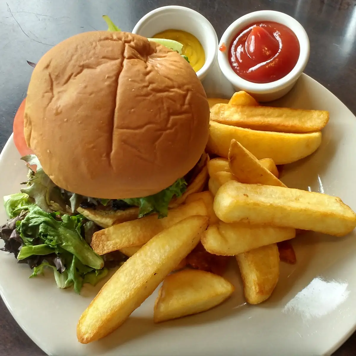 Hamburger and Fries