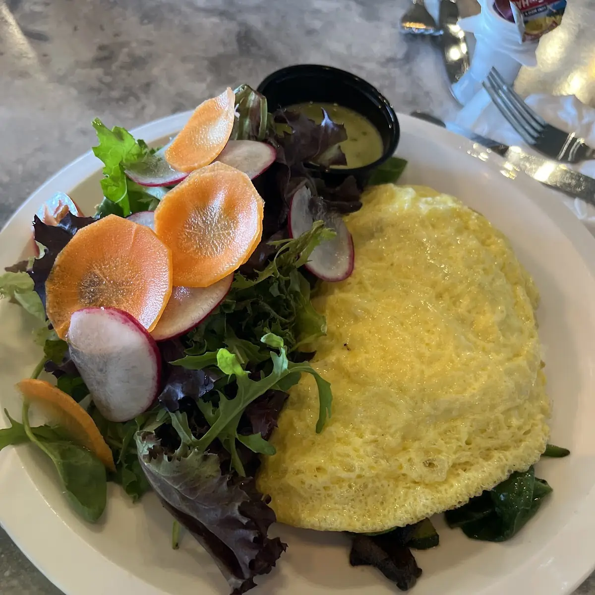 Veggie Ohmlet with Side Salad