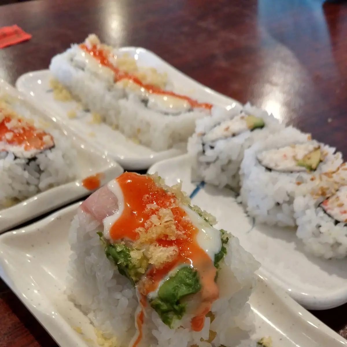 Half Spider Roll Half Tempura Shrimp Roll