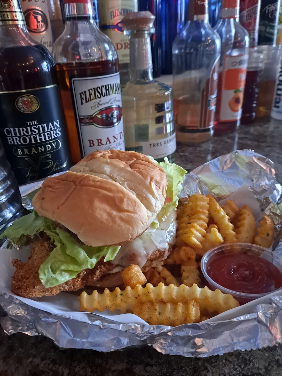 Catfish Fillet Swiss Cheese Sandwhich