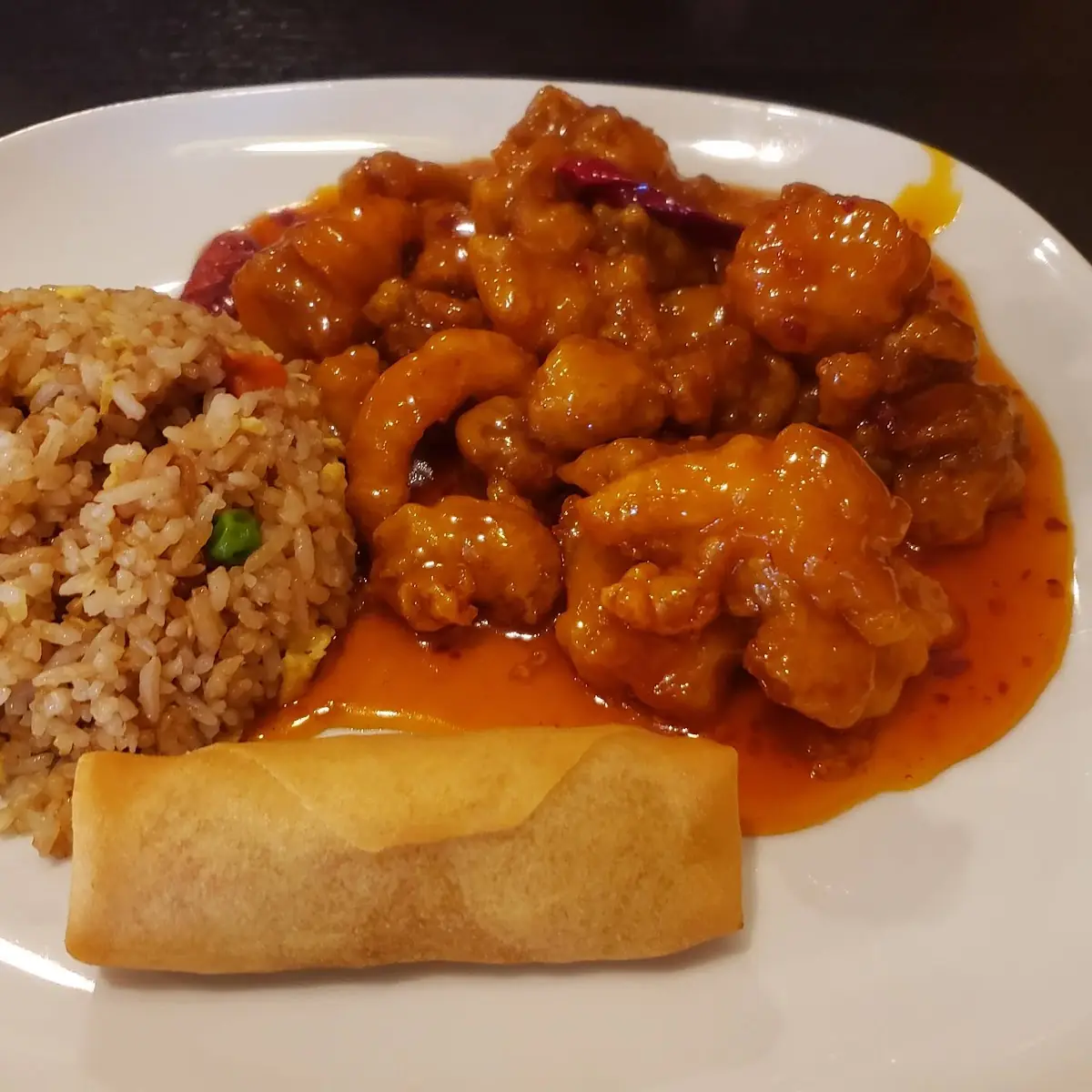 General TSO's Chicken with Fried Rice Lunch Special